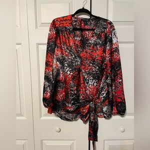 Ashley‎ Stewart red and black blouse size 18/20